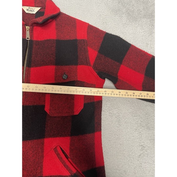 Vintage 70s Woolrich Wool Buffalo Plaid Shacket Shirt Jacket Mens M Made In USA - Picture 10 of 11